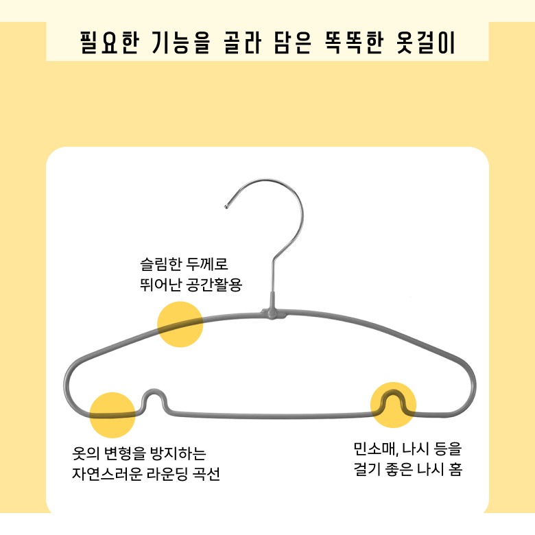 코멧 그레이 키즈 옷걸이 20개 구성