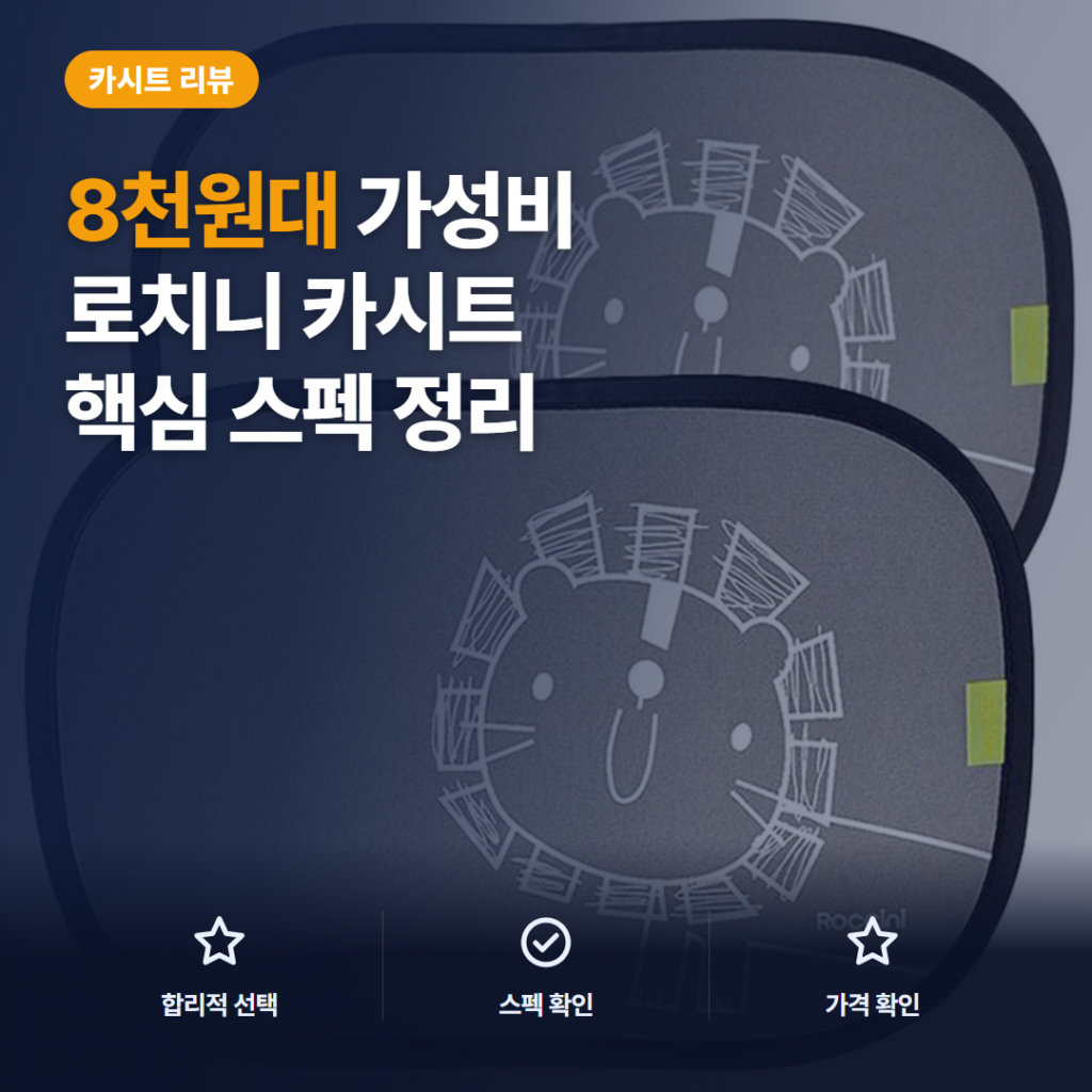 차량용 햇빛 가리개 로치니 8천원대 접착식 2장 구성과 탈부착·보관 솔직 후기