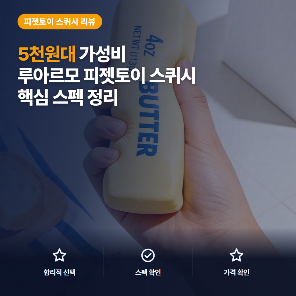 버터 스퀴시 루아르모 피젯토이 5천원대 크기·촉감·복원력과 사용감 비교 솔직 리뷰